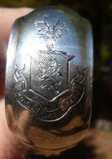 Antique Whiting Athenian Sterling Silver Ice Tongs Crest Motto South Carolina