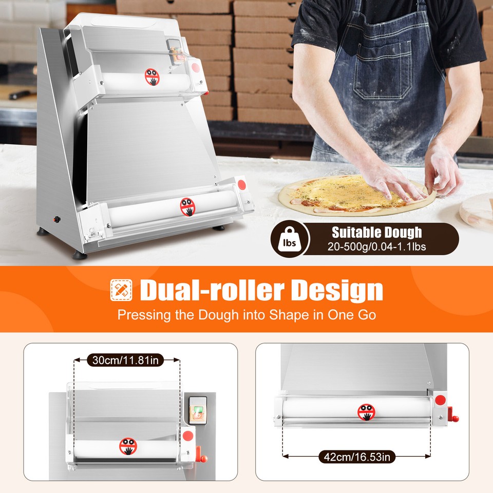416" Commercial,Electric Pizza Dough Roller Sheeter Pastry Press