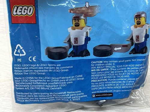 LEGO Sports 2004 McDonalds Happy Meal juguete jugador de hockey #5 nuevo sellado - Imagen 3 de 5