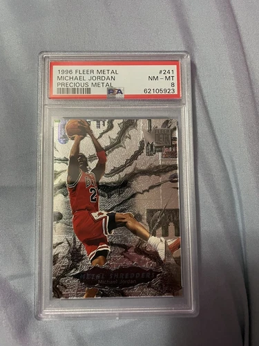 Michael Jordan 1996 Fleer Metal  PRECIOUS Metal Shredders PSA 8 #241