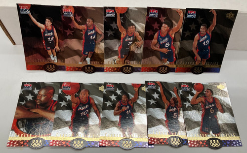1996 UPPERDECK USA BASKETBALL SP COMPLETE 10 CARD INSERT SET, SHAQUILLE O'NEAL