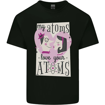 My Atoms Love Your Atoms Valentinstag Herren Baumwolle T-Shirt Tee Oberteil