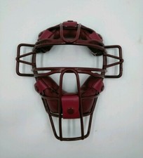 Diamond DFM-15 Baseball/Softball Umpire Face Mask-Maroon- Sports Protective Gear