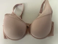 Curvy Couture Size 38DDD Pink Mesh Underwire Bra