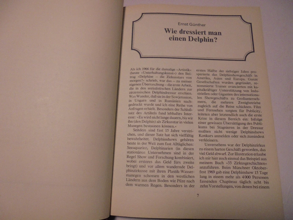 1980 buch KASSETTE 4 Circus Geschichte UdSSR Schweiz RONCALLI Delphin Dressur - Bild 2 von 4