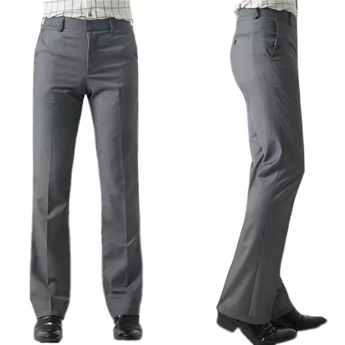 Herren Glockenhose 60er 70er Schlag formelle Anzughose Retro Slim Fit Retro - Bild 16 von 25