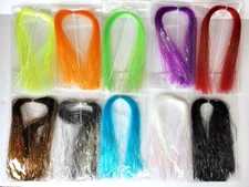 DYED PEARL FLASHABOU - Hedron Fly Tying Materials - Available in 10 Colors - NEW