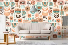 3D Floral Seamless Wallpaper Wall Mural Removable Self-adhesive Sticker3999