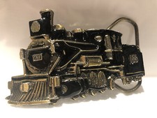 VINTAGE,1981 The Great Chicago Train belt buckle H275 Brass