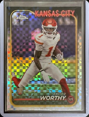 Xavier Worthy - Rookie - 2024 Topps Chrome Football - X-Fractor #208