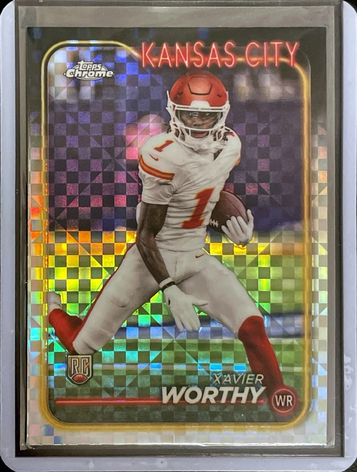 Xavier Worthy - Rookie - 2024 Topps Chrome Football - X-Fractor #208 - Bild 1 von 1