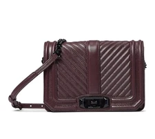 Rebecca Minkoff Small Love Leather Crossbody Bag - Concord