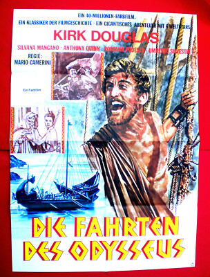 Kinoplakat DIN A1 1954 DIE FAHRTEN DES ODYSSEUS Kirk DOUGLAS,Anthony QUINN Varia