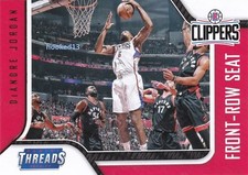 DeAndre Jordan 2016-17 Panini Threads Front-Row Seat RED Parallel Card Clippers