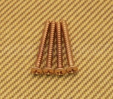 001-8785-049 4 Genuine Fender Guitar Gold Neck Plate Mounting Screws