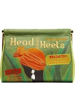 CHARLOTTE OLYMPIA Head Over Heels Maggie Embellish Embroidered Clutch NWT $1,295