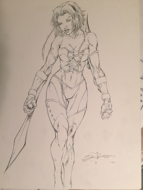 ORIGINAL *** Shelby Robertson Pin-Up Comic Art