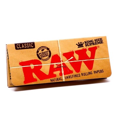 cigarette raw Raw Classic Natural King Size Supreme Cigarette Rolling Papers Qty 40  Leaves
