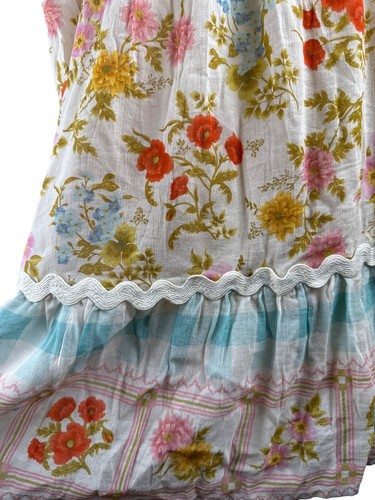 SPELL Women's Tunic Dress Pastel Floral Smocking Long Sleeve 233113N Size L - Picture 12 of 15