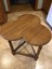 vintage solid wood clover leaf top table - oak wood - english style