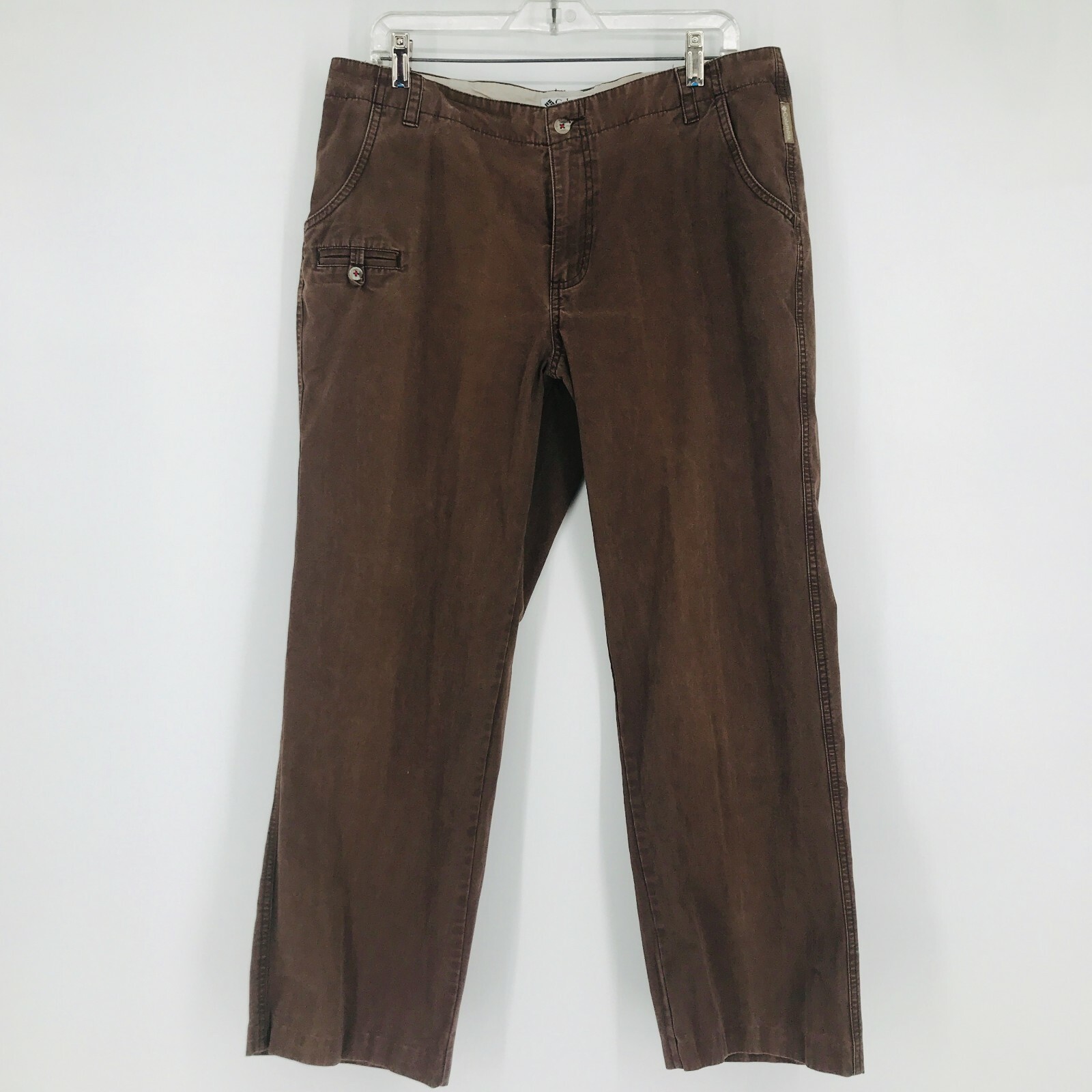 Columbia Hiking Camping Outdoor Pants Brown Cotton Canvas Womens Size 14