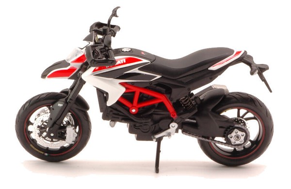 Maisto 1/12 Motorrad Ducati Hypermotard Sp 2013 Weiss Statisches Modell Diecast-image