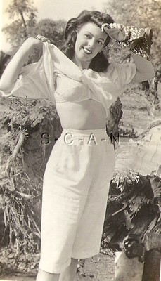 Original 1940s-50s Vintage Risque Pinup RP- Lumberjack- Axe- Endowed