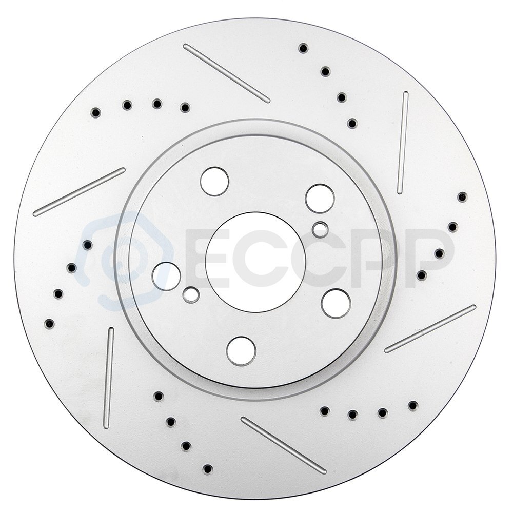 Front Brake Rotor And Pads For Toyota for Corolla 2003-2008 Drilled Slotted