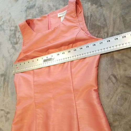 Alyn Paige Womens Size 5/6 Sleeveless Metallic Career Sheath Dress Peach USA - Picture 4 of 7