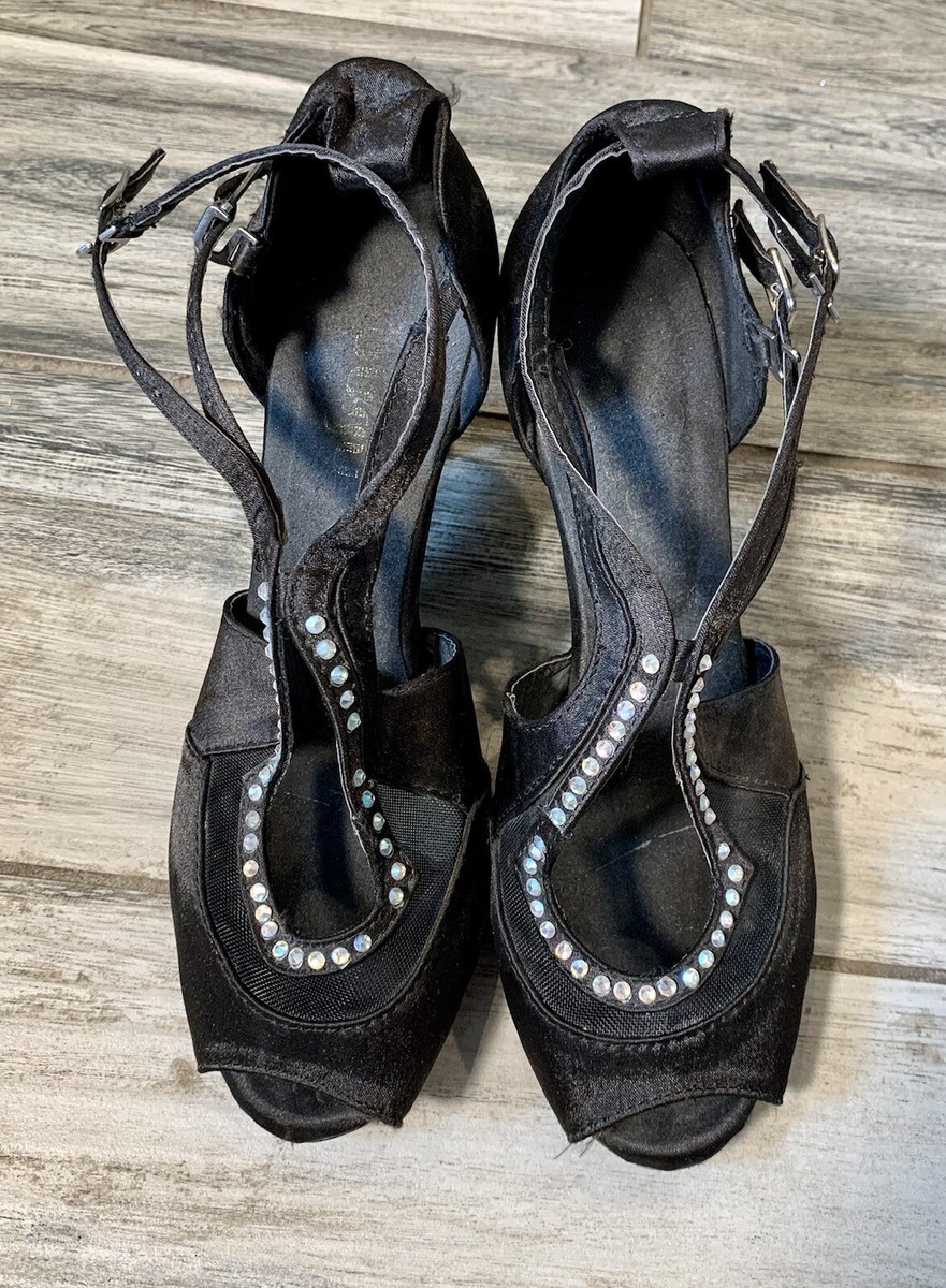 Burju shoes ブーティ、ダンスシューズ Sierra - Black Vegan Leather - Suede Sole - Dance Floor Only