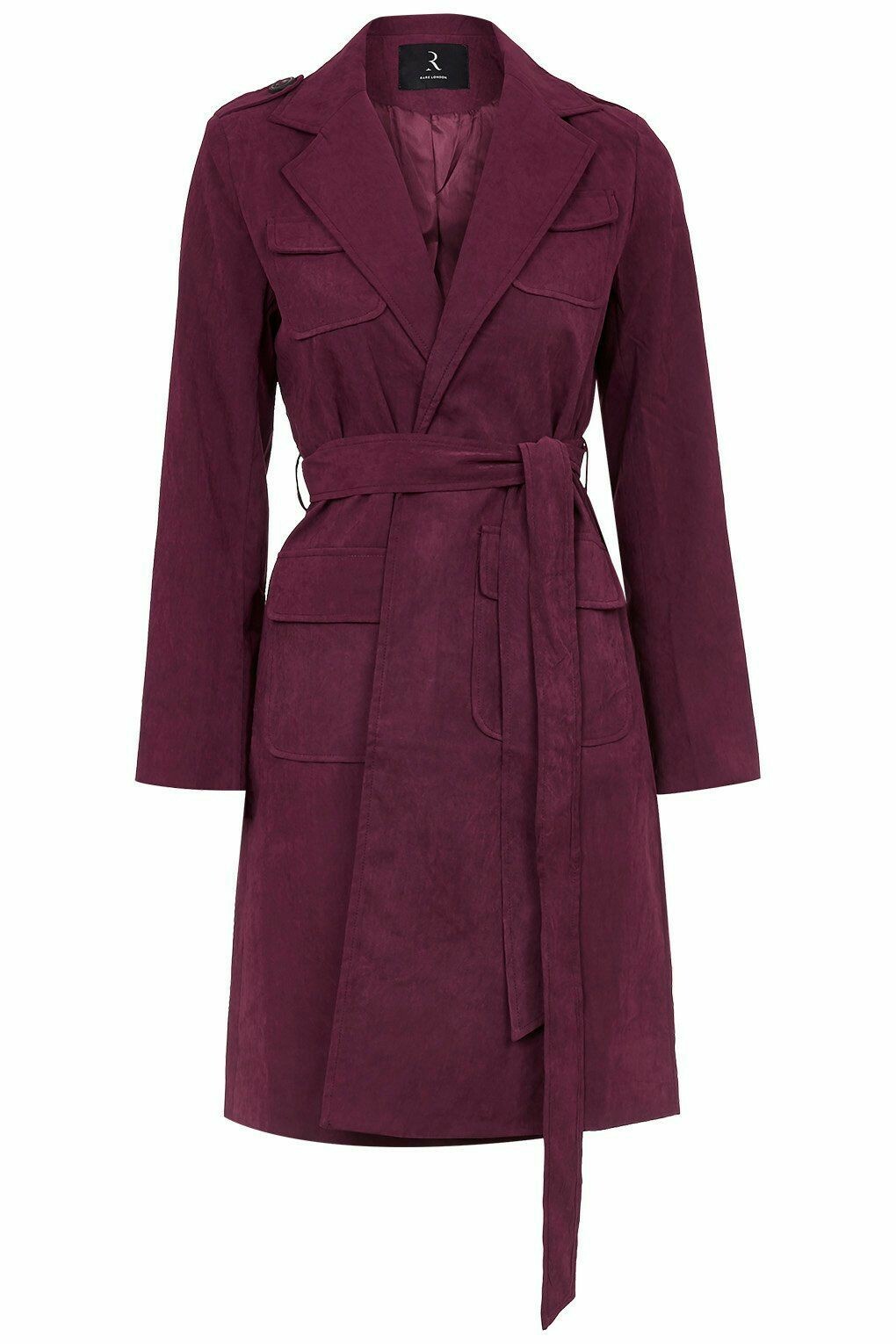 Topshop Classy Burgundy Longline Suede 