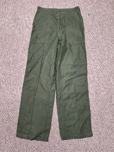 Vintage 60s OG-107 Sateen Military Trouser Pants Type 1 US Army Size 30x31