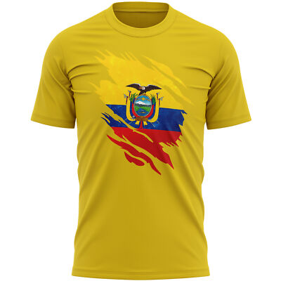 Ecuador T-Shirt zerrissene Flagge Fußball Weihnachtsgeschenke für Ihn Ecuadorianische Unterstützung...