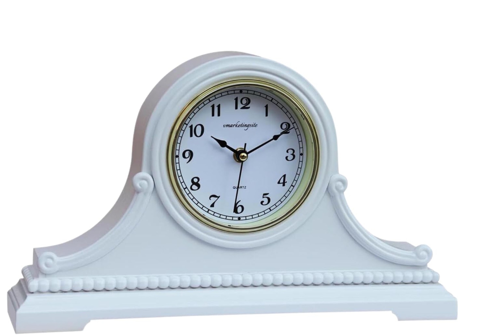 Mantel Clocks, Battery Operated, Silent Wood Table Clock wit