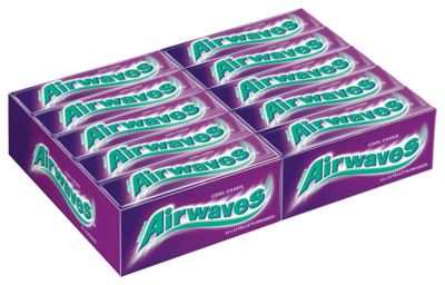 FisGus Airwaves Cool Cassis Kaugummi - 15 X 12 Stück Fruchtiger Minzgeschmack
