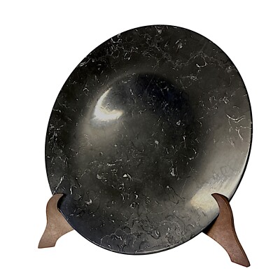 Tablett Gericht Kernstück Marmor Schwarz Marquinia Basteln Home Dekor Ø 40cm