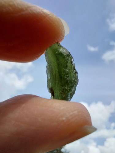 Genuine Moldavite Crystal tektite extraterrestrial 🟢1g🟢small piece - Picture 11 of 22