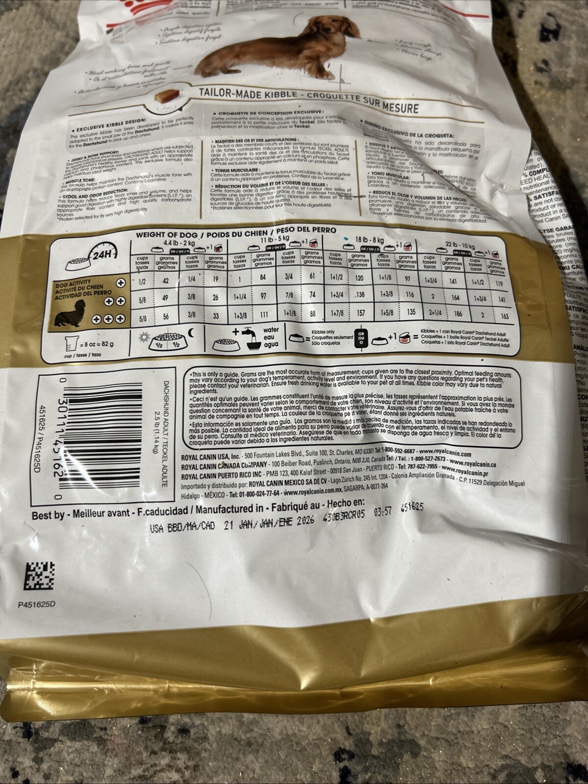 Royal Canin Dachshund Teckel Dry Dog Food - 2.5lbs