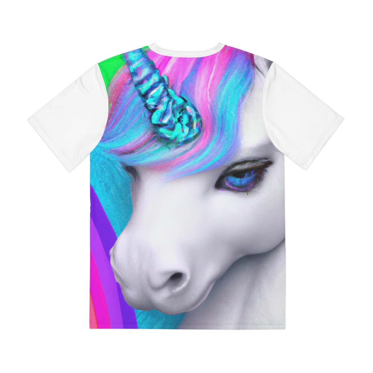 All Over Print T Shirt Unisex Adult Rainbow Unicorn Retro