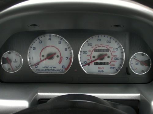 For Rover MG ZR 2001-2005 Aluminium Polished Chrome dash Dial Rings 4psc - Imagen 10 de 10
