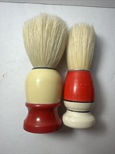 Vintage Shaving Brush Century Sterilized Pure Badger Fur In Rubber Barber Lot 3