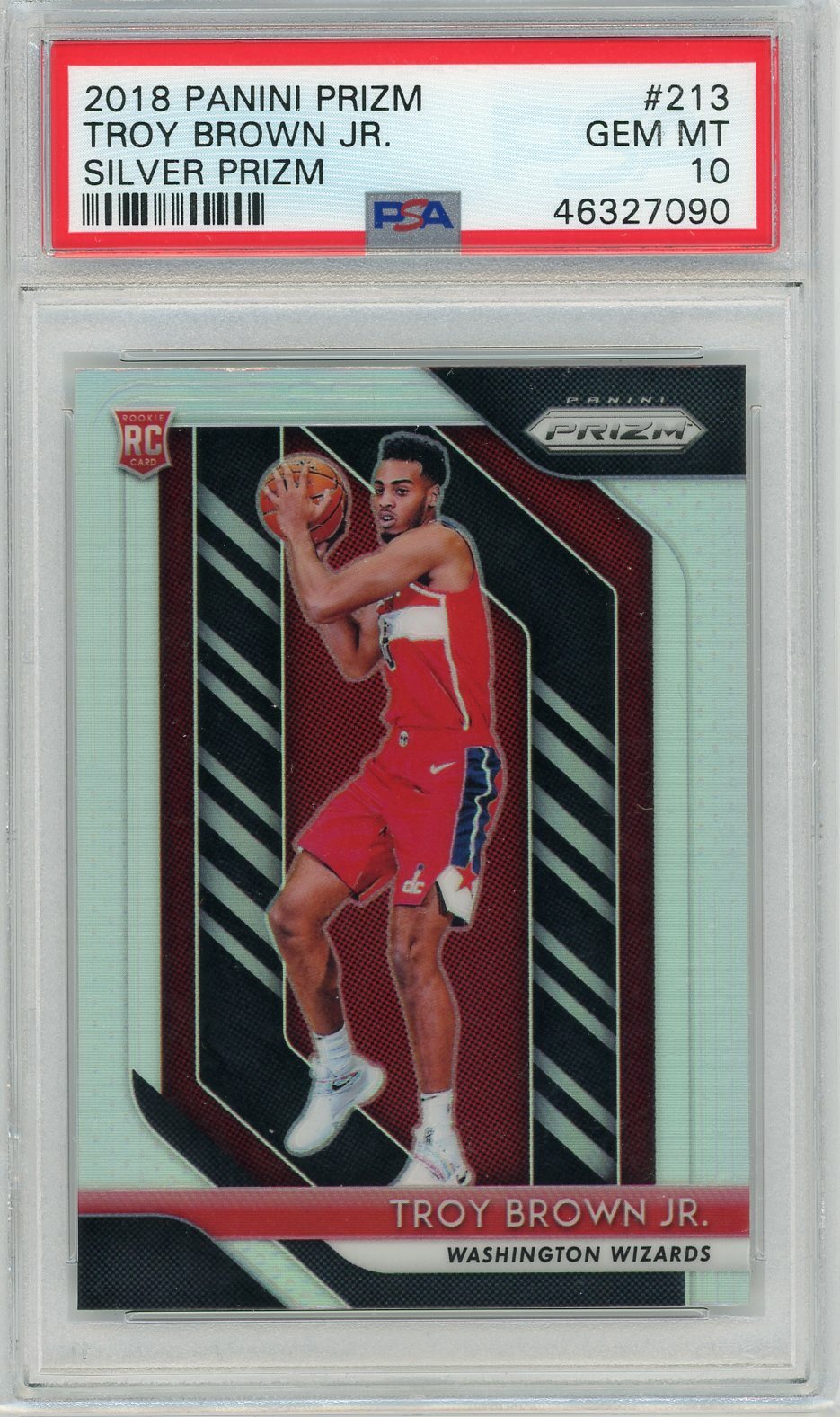 2018 Panini Prizm #213 Troy Brown Jr. Rookie Silver Prizm PSA 10