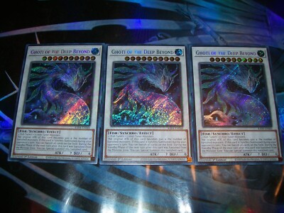 3x Ghoti of the Deep Beyond 1st Edition Secret Rare RA04-EN060 Yu-Gi-Oh