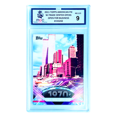 2011 TOPPS AMERICAN PIE 113 WORLD TRADE CENTER OPENS MGC 9 Not PSA 9 💎