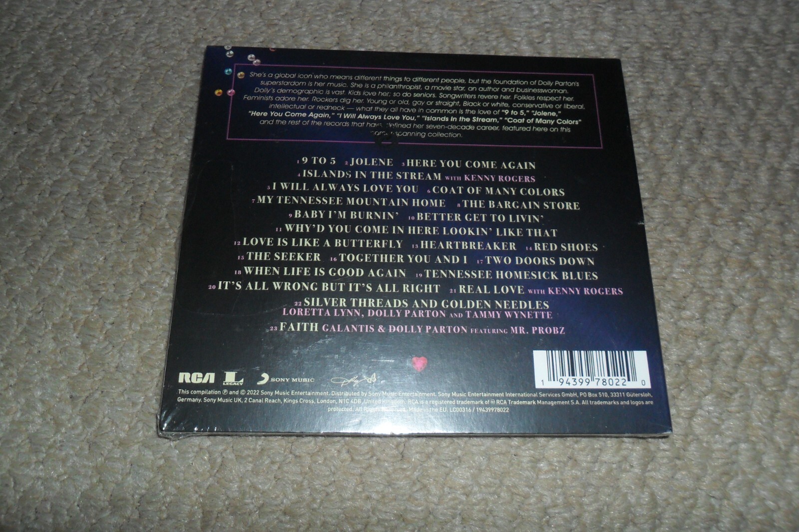 Dolly Parton Diamonds & Rhinestones The Greatest Hits Collection New