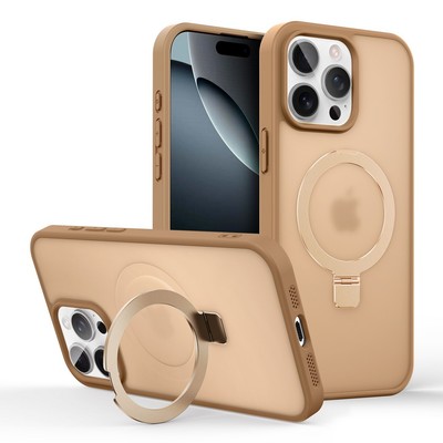 For iPhone 16 15 14 Plus 13 12 Pro Max with Ring Stand Magnetic Shockproof Case