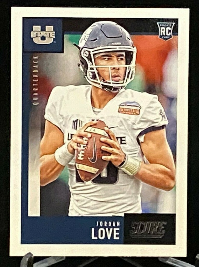 2020 Panini Score #361 Rookie Jordan Love Utah State