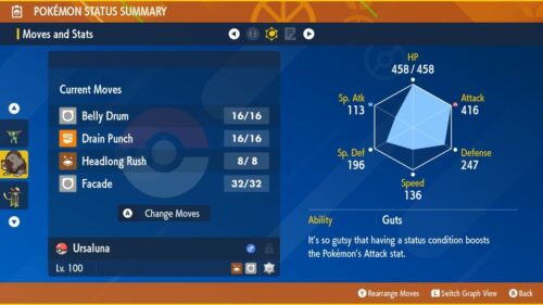 Pokemon Scharlachrot Violett glänzend 6IV Ursaluna Fast Trade - Flammenkugel - Solo Raid - Bild 2 von 4