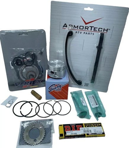 HONDA ATC 200 M/E/ES/S/ PISTON 0.75 0VER, CAM CHAIN, VALVES, GAKETS, GUIDE