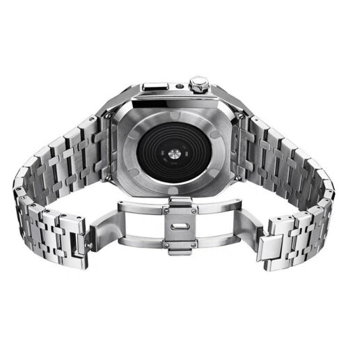 Für Apple Watch 10 9 8 7 6 5 SE3 Stahl Mod Kit Armor Schutz Band Strap Cover - Bild 6 von 27